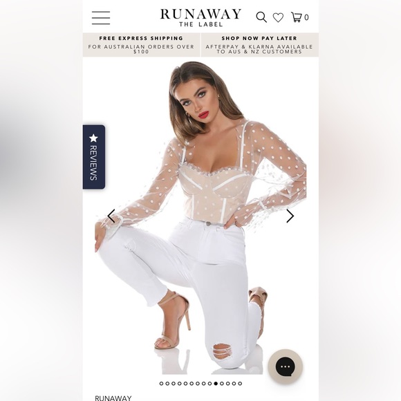 Runaway the Label Chloe Top, White, Small - Picture 2 of 8